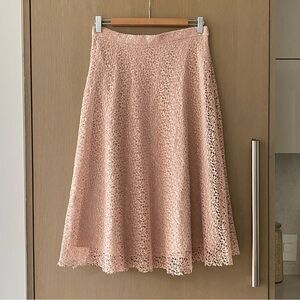 Zara lace midi skirt pink